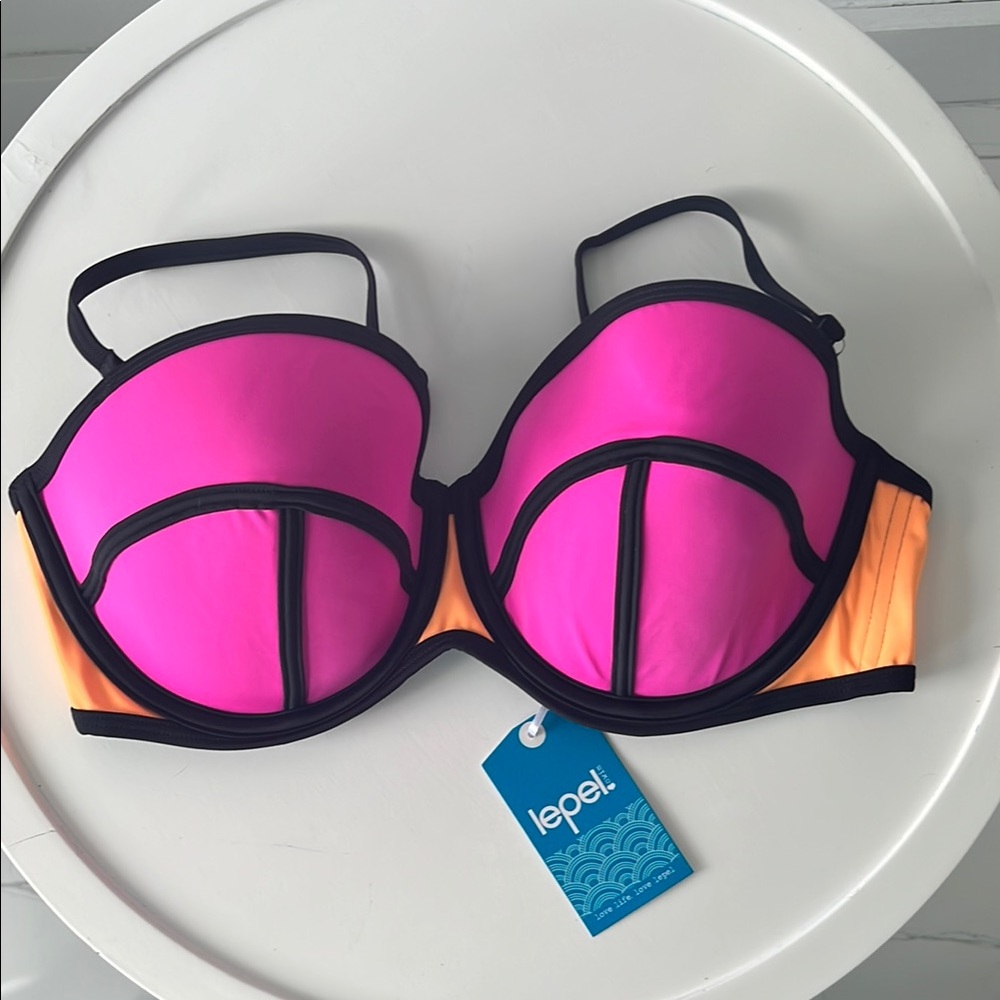 Cupshe Pink and Orange Bikini Top